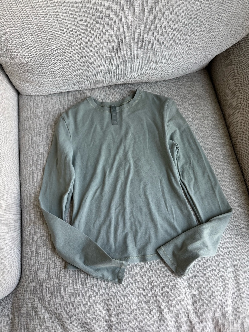 SKIMS Tight Long-Sleeve Shirt Sage Green